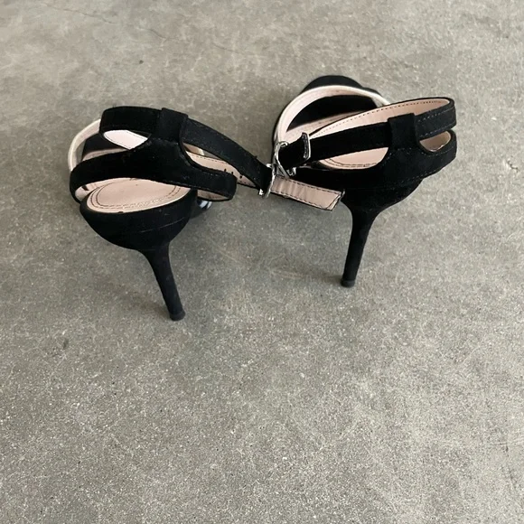 Zara Women's Strappy Heels - Black, Blue, and White - Picture 3 of 4